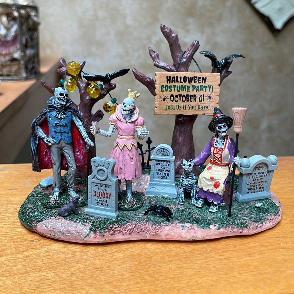 Lemax Skeletons at a Graveyard Party Figurine